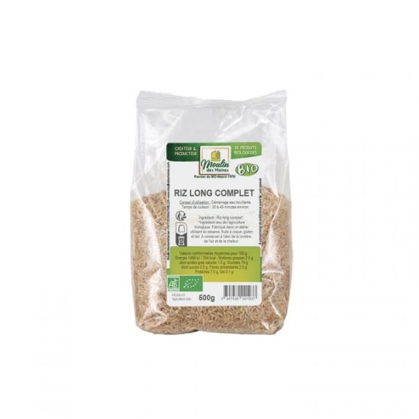 Moulin des Moines Riz Long Complet 500G