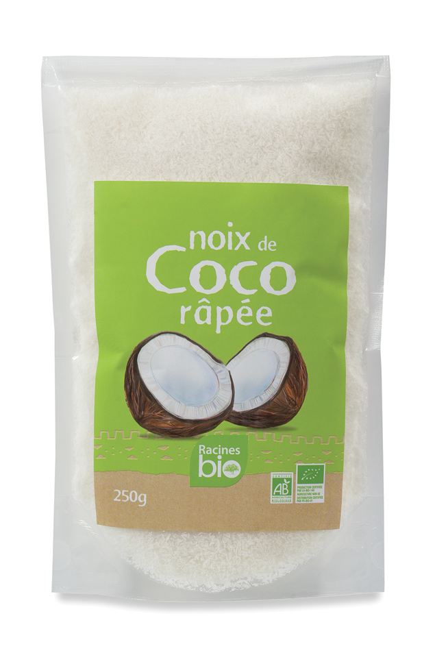 Racines bio Noix de coco râpée 250g Green Village Maroc