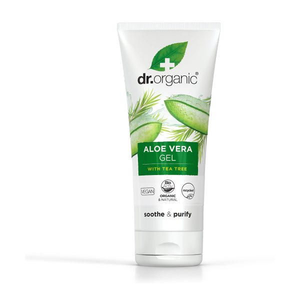 Dr Organic Gel Aloe Vera, Tea Tree et 3 Huiles 200Ml