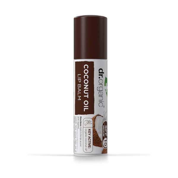 Dr Organic Baume à Lèvres à l'Huile de Noix de Coco Vierge 5,7Ml