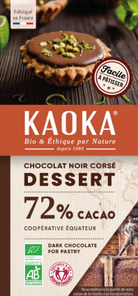 Chocolat Noir Aux Eclats de Fèves de Cacao Caramélisés Bio - Kaoka