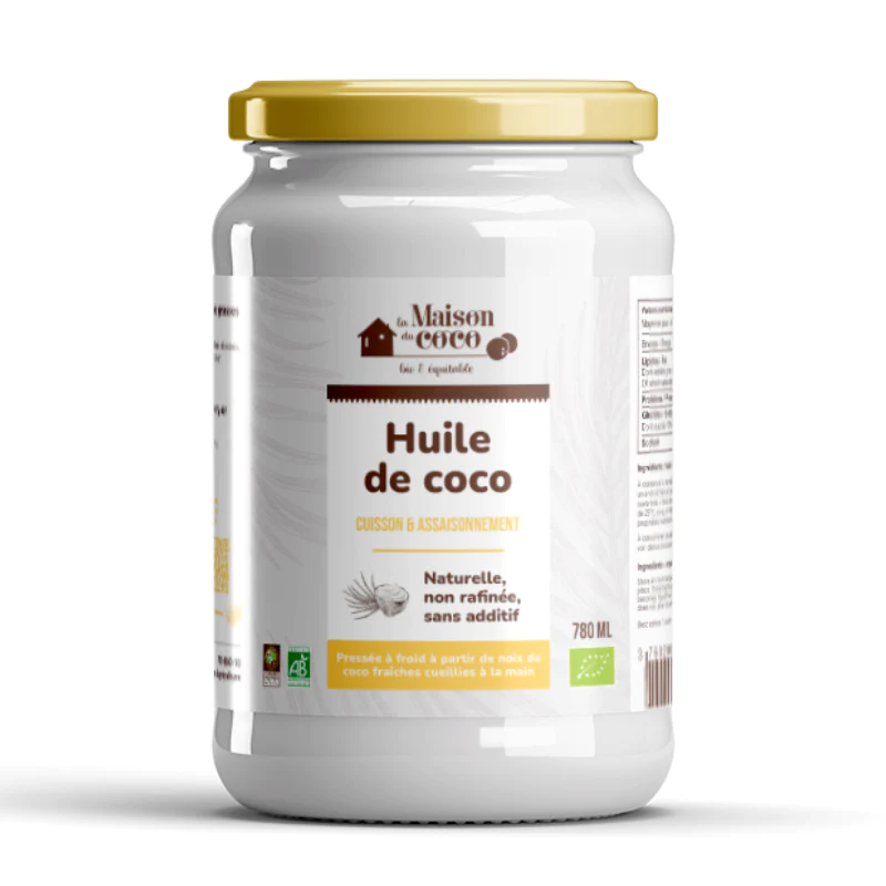 Huile de coco vierge - BIO & Equitable - 500ml