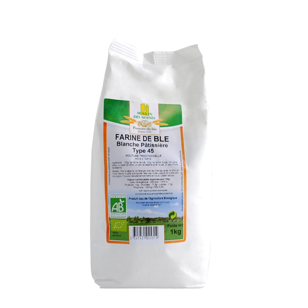 Farine De Ble Bio Blanche T45 Green Village Maroc