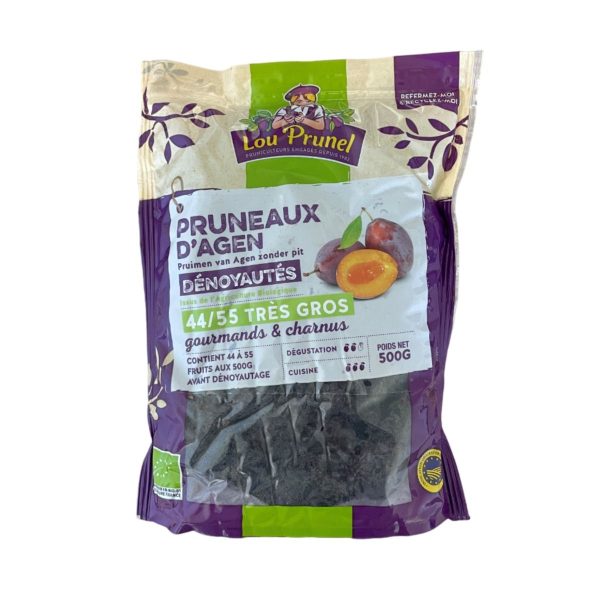 Lou Prunel Pruneaux d'Agen Bio 44-55 sans Noyaux 500G