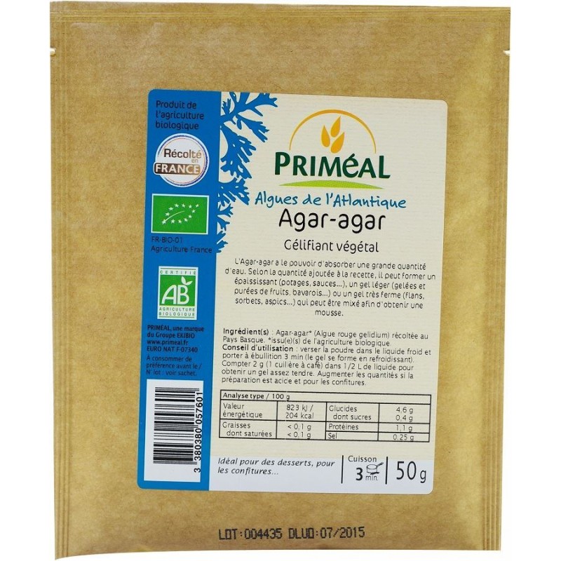 Primeal Agar-agar Poudre 50G – Green Village Maroc