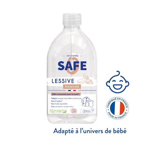 Safe Lessive 100 Vegetale Amande Sans Allergene 1l Green Village Maroc