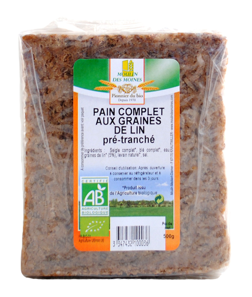 Moulin des Moines Pain Complet Lin 5% 500G – Green Village Maroc