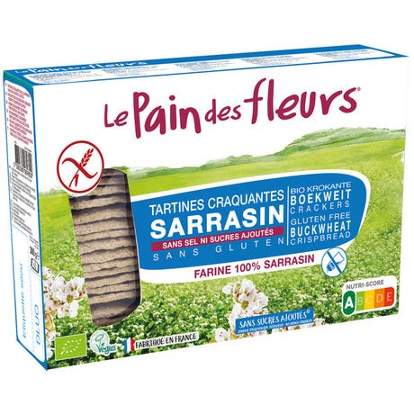 Le Pain des Fleurs Tartines Craquantes au Sarrasin sans Sel ni