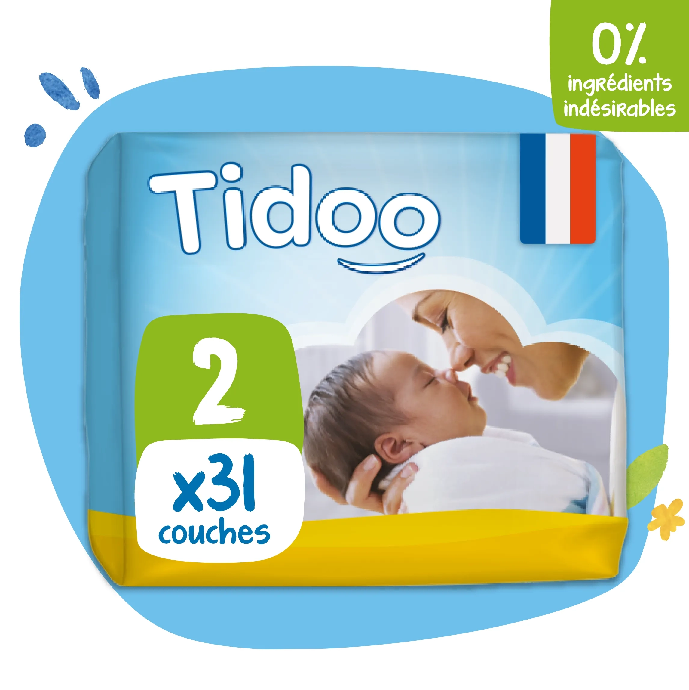 Tidoo Couche Taille 2 / 3-6Kg 31 Unités – Green Village Maroc