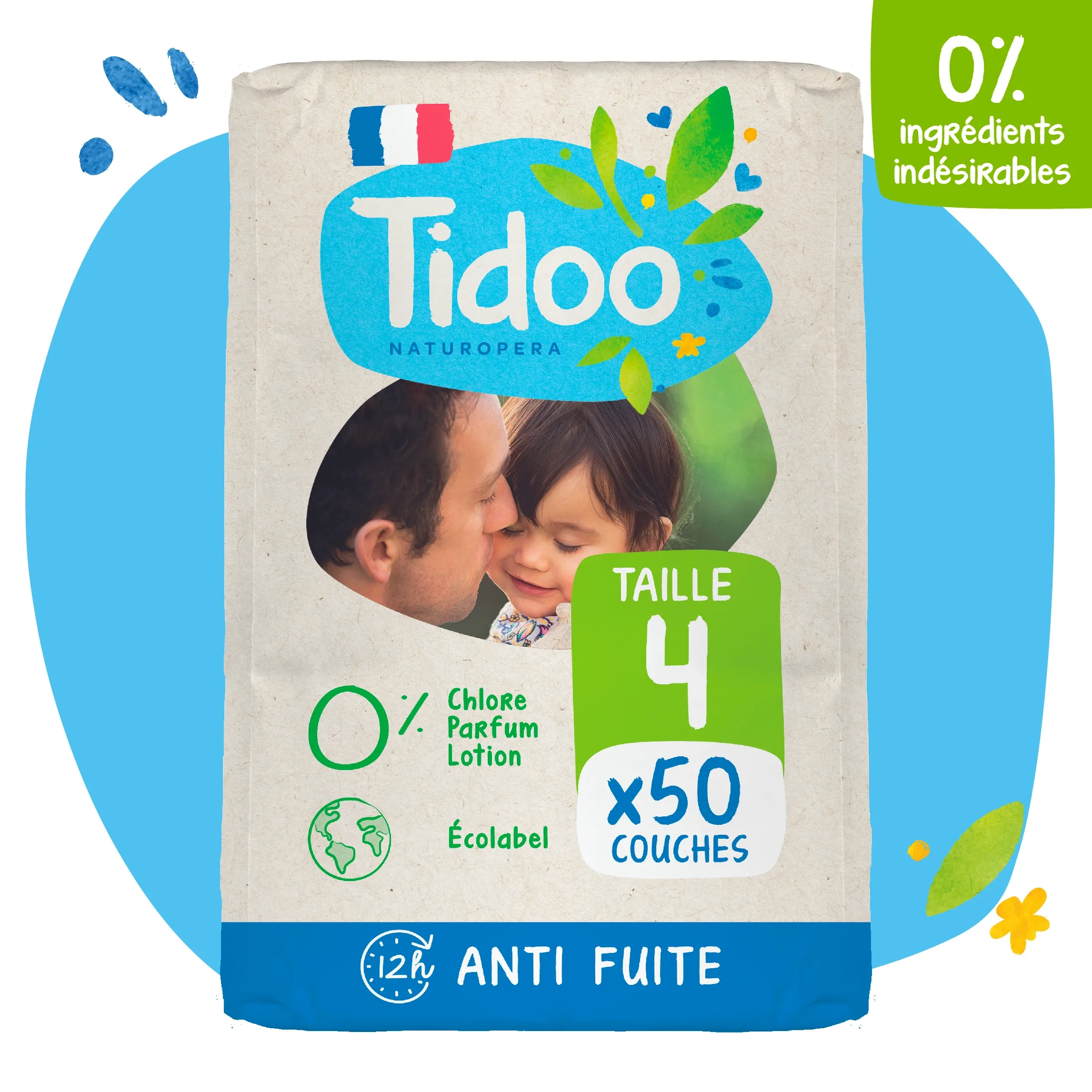 Tidoo Couche Taille 4 / 7-18Kg 50 Unités – Green Village Maroc