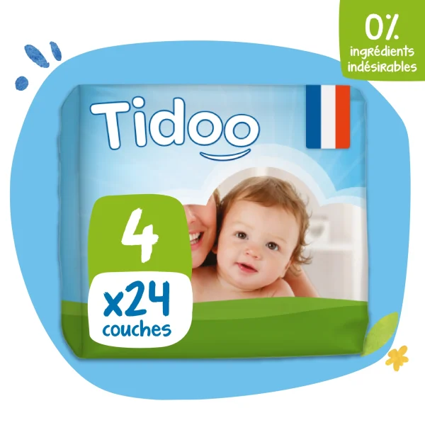 Tidoo Couche Taille 4 /  7-18Kg 24 Unités