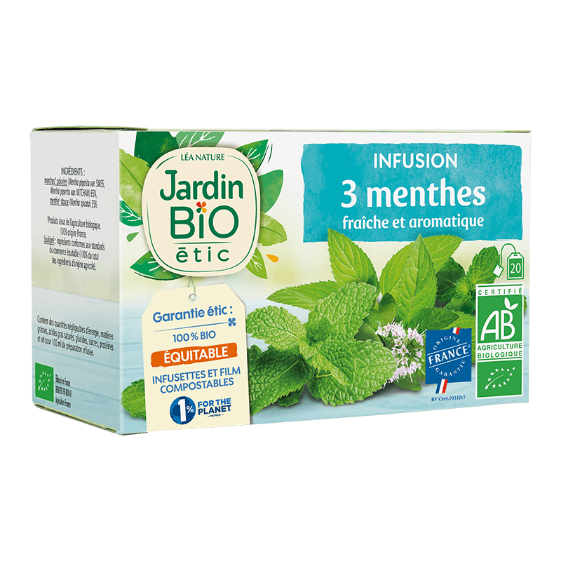 Jardin Bio Infusion Trois Menthes 30G – Green Village Maroc