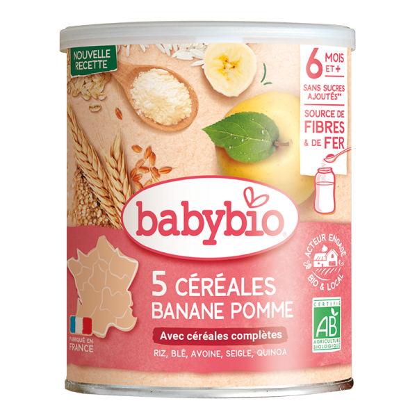 Babybio 5 Céréales Banane Pomme 220G