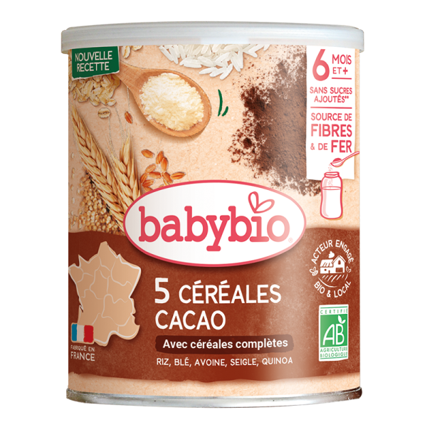 Babybio 5 Céréales Cacao 220G