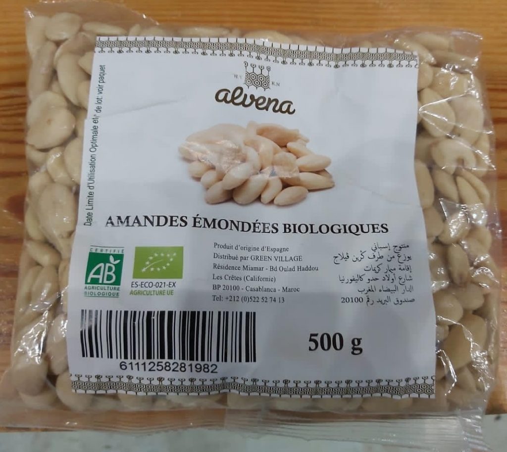 Alvena Poudre d'Amande Blanche 1Kg – Green Village Maroc