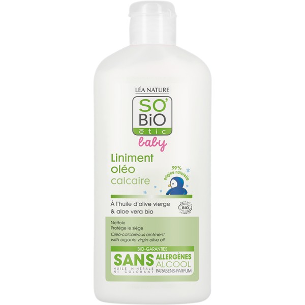 Liniment oléo-calcaire bio hypoallergénique Bébé, sans paraben ni