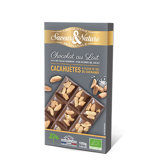 Tablette de Chocolat Artisanale de Noël Faible en Sucre saveur Lait ou Noir