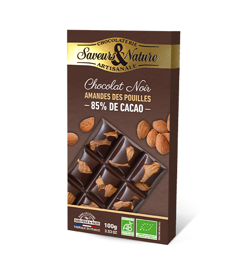 Saveurs et Nature Tablette de Chocolat Noir 85% de Cacao Minimum