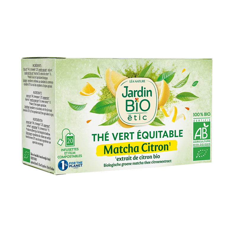 Jardin Bio Thé Vert Matcha Citron 1.5x20G – Green Village Maroc