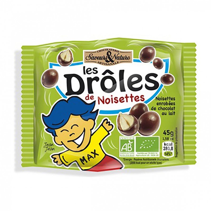 Amandines, pâte d'amande enrobée de chocolat noir - 45g