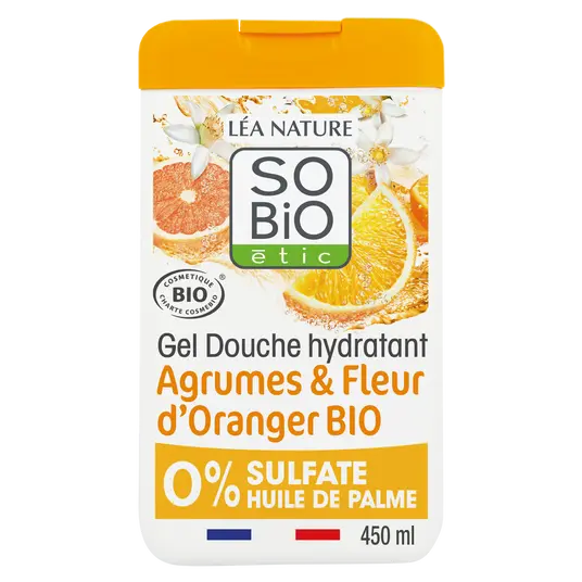 So Bio Gel Douche Agrumes Fleurs d'Oranger 450Ml
