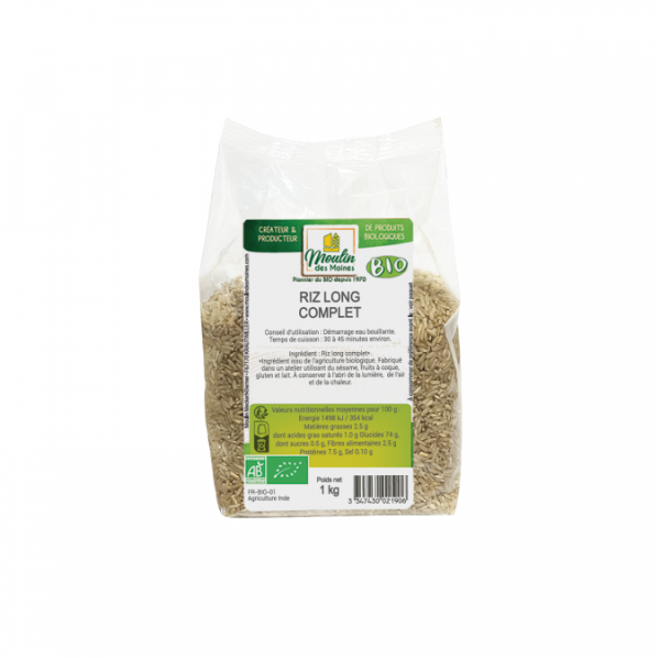 Moulin des Moines Riz Long Complet 1Kg