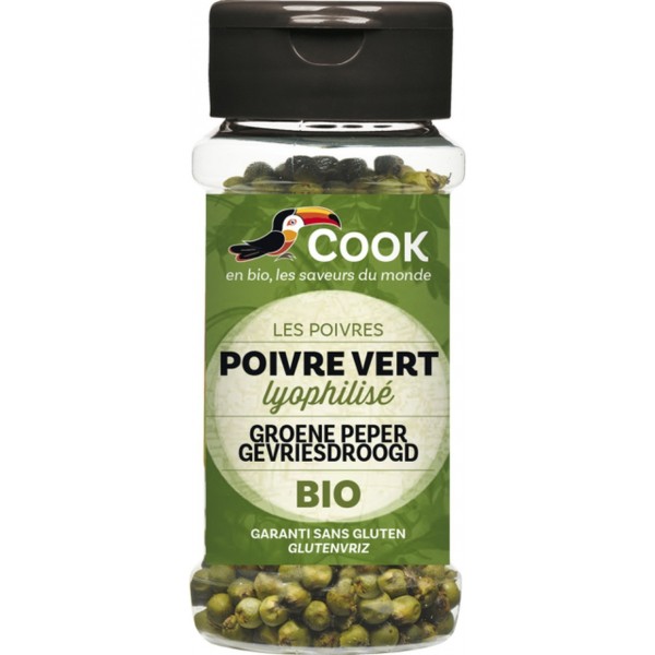 Poivre vert lyophilisé grains 15g, Epices, poivres