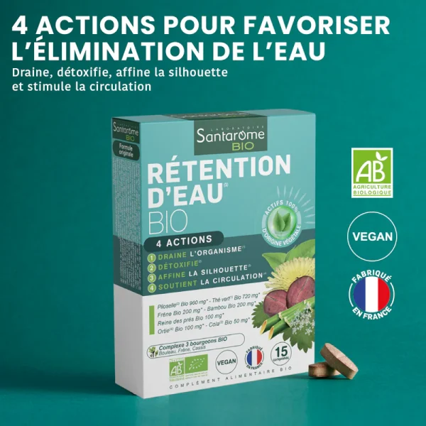 Santarome Rétention d'Eau 15 Comprimés – Image 2