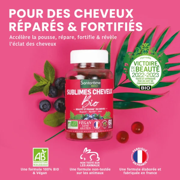 Santarome Sublimes Cheveux 60 Gummies – Image 2