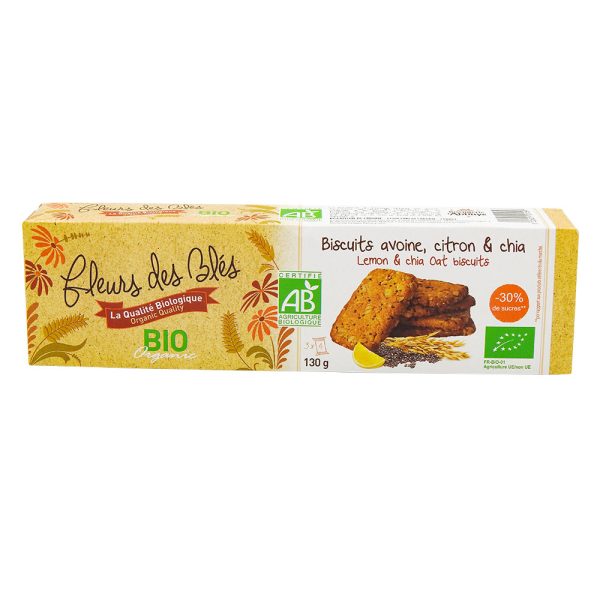 Fleurs des Blés Biscuit Avoine Citron Chia 130G