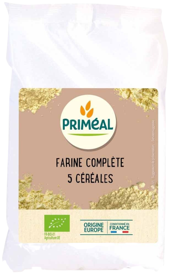 Primeal Farine Complète 5 Céréales 1Kg