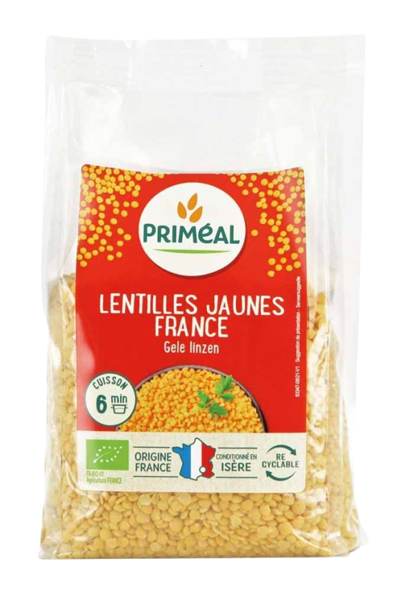 Primeal Lentilles Jaunes 500G