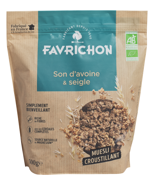 Favrichon Muesli Bien-Être Son d'Avoine & Seigle 500G