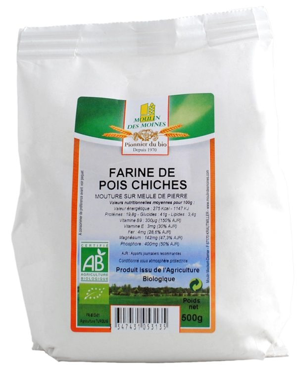 Moulin des Moines Farine de Pois Chiches 500G