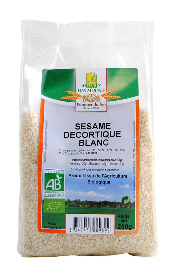 Moulin des Moines Sésame Décortique Blanc 250G
