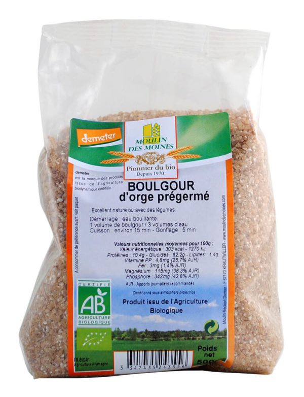 Moulin des Moines Moulin des Moins Boulgour d'Orge Demeter 500G