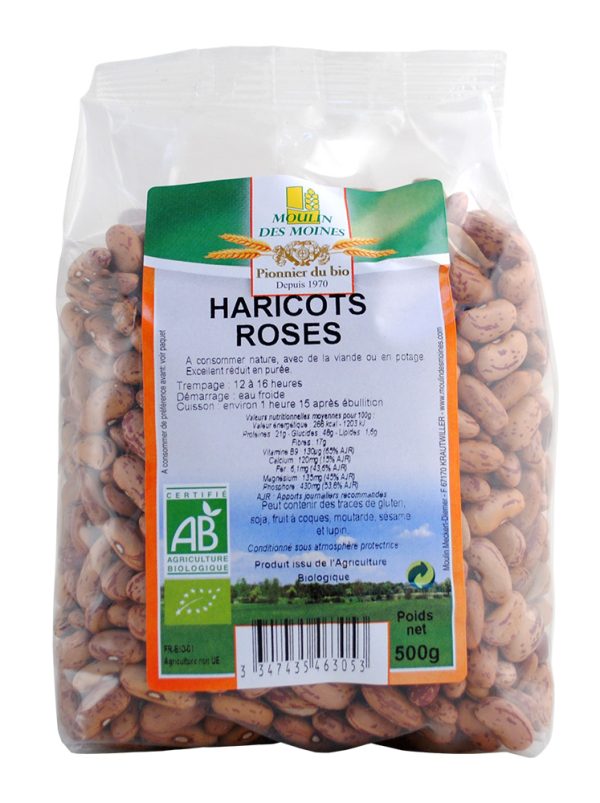 Moulin des Moines Haricots Roses Pinto 500G