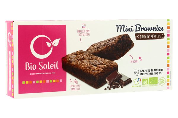 Bio Soleil Mini Brownies Choco Pépites 160G