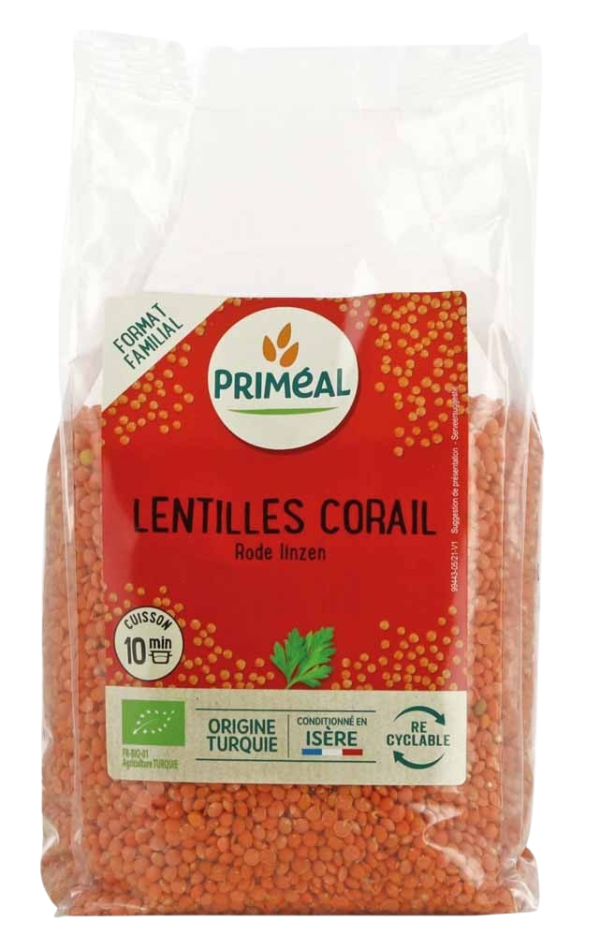 Primeal Lentilles Corail 1Kg