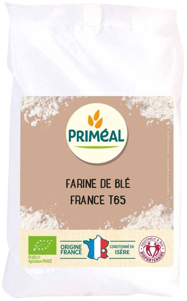 Primeal Farine de Blé Claire Type 65 1Kg