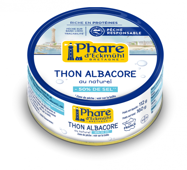 Phare d'Eckmuhl Thon au Naturel à Teneur Réduite en Sel 160G