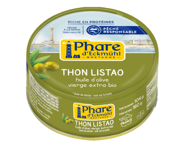 Phare d'Eckmuhl Thon Listao à l'Huile D'Olive 160G
