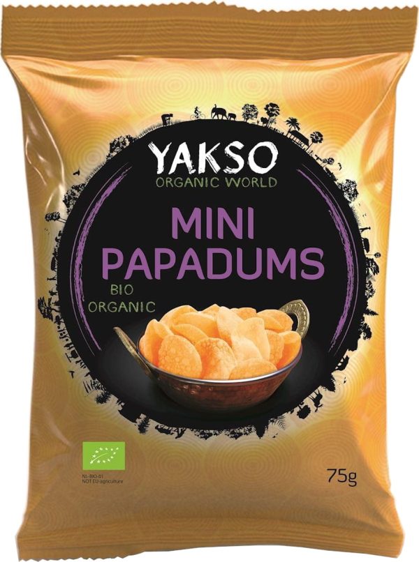 Yakso Mini Papadums 75G