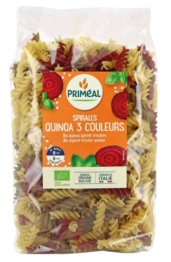 Primeal Spirales 3 Couleurs au Quinoa 500G