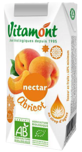 Vitamont Nectar Abricot au Sirop d'Agave 20Cl