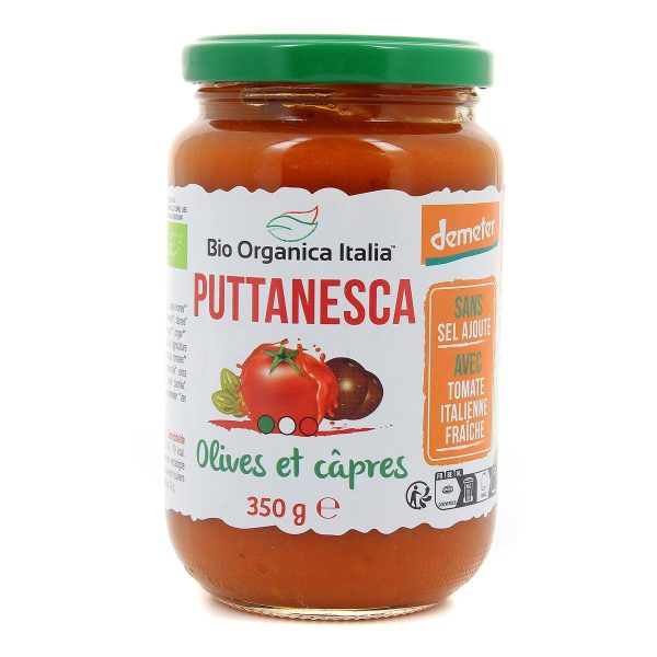 Bio Organica Italia Sauce Puttanesca Olive et Câpres 350G