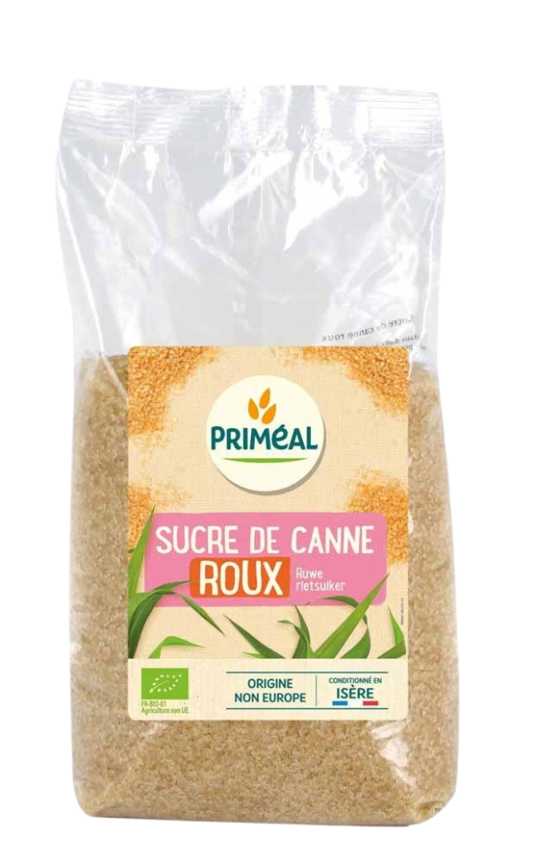 Primeal Sucre de Canne Roux Semoule 1Kg