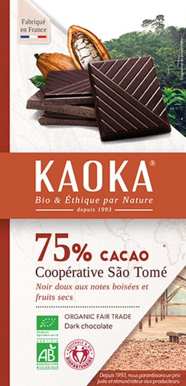 Kaoka Noir 75% Cacao São Tomé 100G