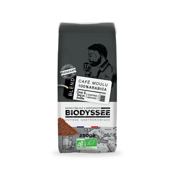 Biodyssée 100% Arabica Moulu – Corsé 250G