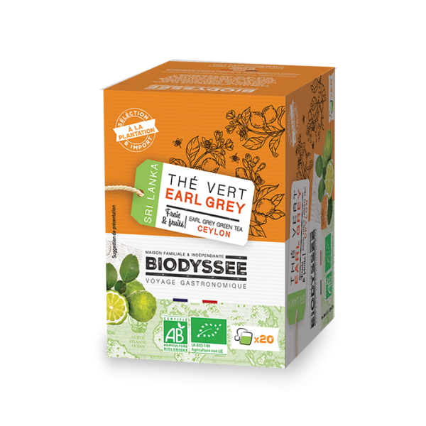 Biodyssée Thé Vert Ceylan Earl Grey X20
